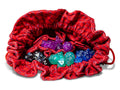 Dragon Storm Velvet Compartment Red Dragon Scales Dice Bag with Pockets