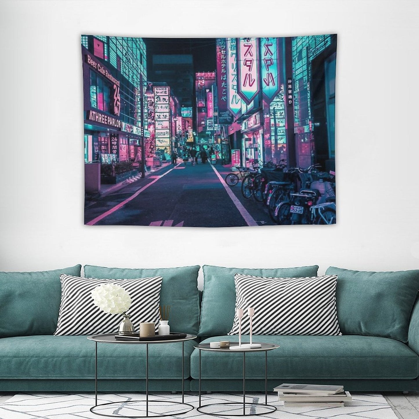 Tokyo - A Neon Wonderland Tapestry