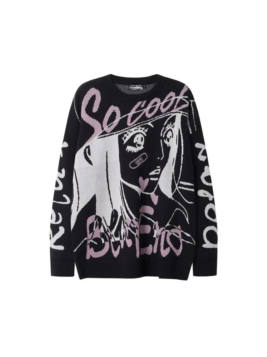 'Manga Girl‘ Anime Girls Streetstyle Oversized Sweater