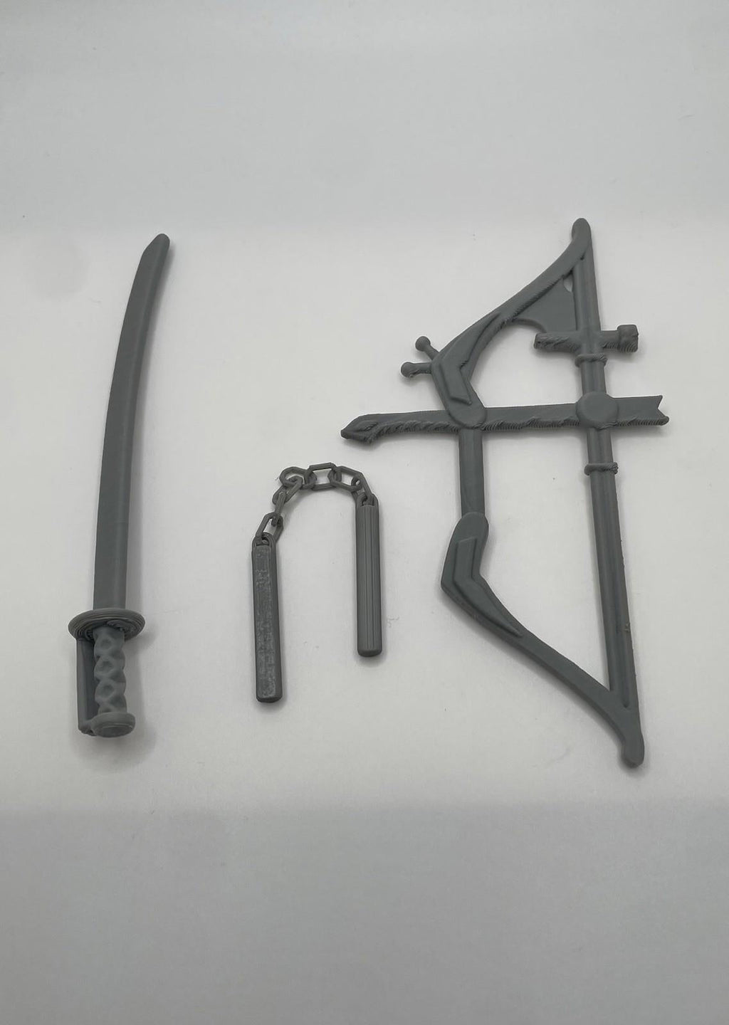 Vintage Ninjor REPRO Weapons Bow Sword Nunchucks MOTU Masters of the Universe