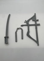 Vintage Ninjor REPRO Weapons Bow Sword Nunchucks MOTU Masters of the Universe
