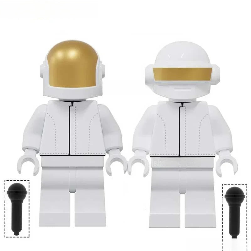 Daft Punk Lego Minifigures Custom Toys (rare set) White