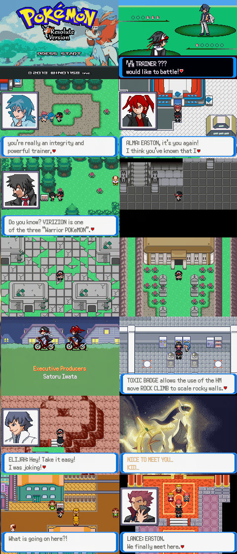 Pokemon Resolute GBA ROM Hack Video Game Custom Gameboy Advance