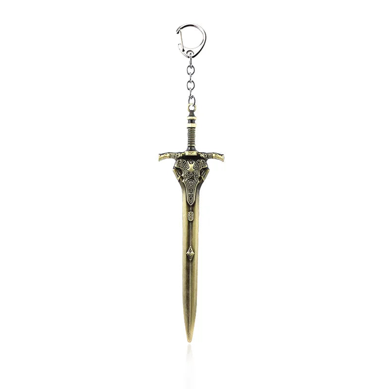 Dark Souls Artorias Sword Keychain High Quality Abyss Walker Knights Logo Metal Keyring Men Car Women Bag Accessories