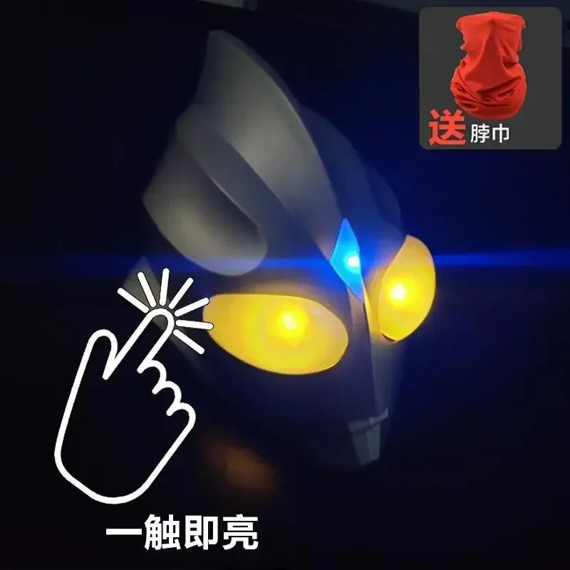 Dark Ultramans Mask Zero Mask Tiga Helmet Cyberpunk Costume Led Light Mask Cosplay Mask Boys Toys Adult Birthday For Man Gift