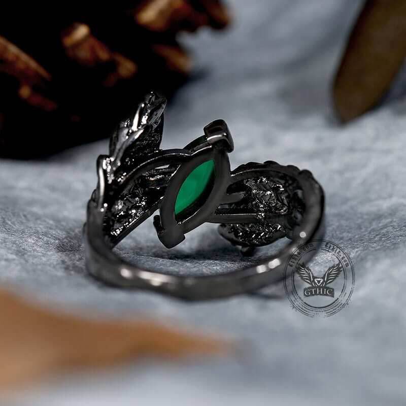 Dark Angel Wing Brass Gothic Ring - Brass / 6