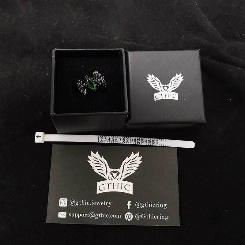 Dark Angel Wing Brass Gothic Ring - Brass / 6