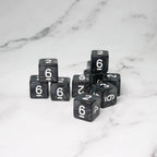 Dark Emulsion 10d6 - DnD Dice Set | Acrylic RPG Gaming Dice - 