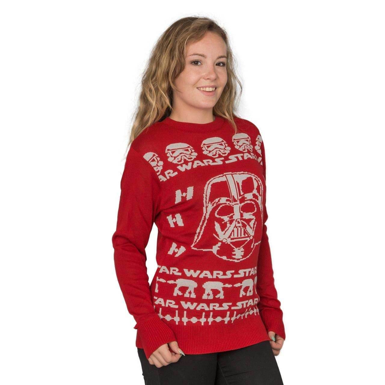 Darth Vader Adult Red Sweater - XS