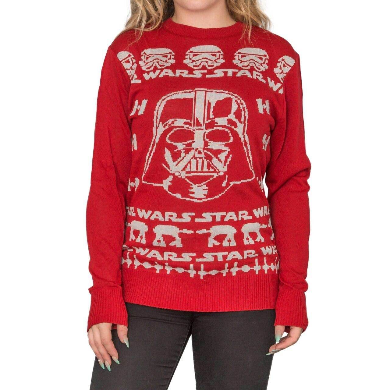 Darth Vader Adult Red Sweater - XS