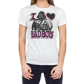 Darth Vader Pink and Black Print I Heart Bad Boys T-shirt - S