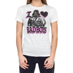 Darth Vader Pink and Black Print I Heart Bad Boys T-shirt - S