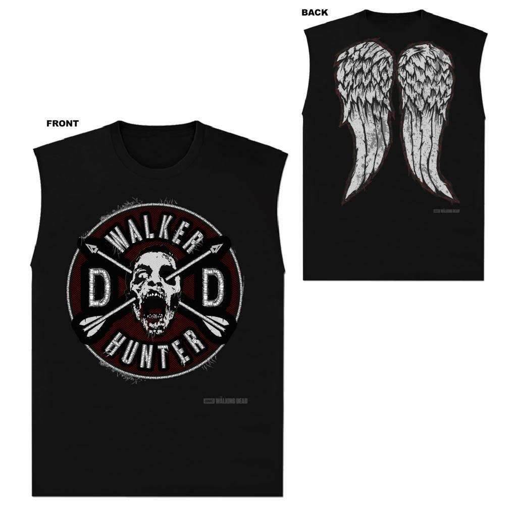 Daryl Walker Hunter Patch & Wings Muscle Tank - S