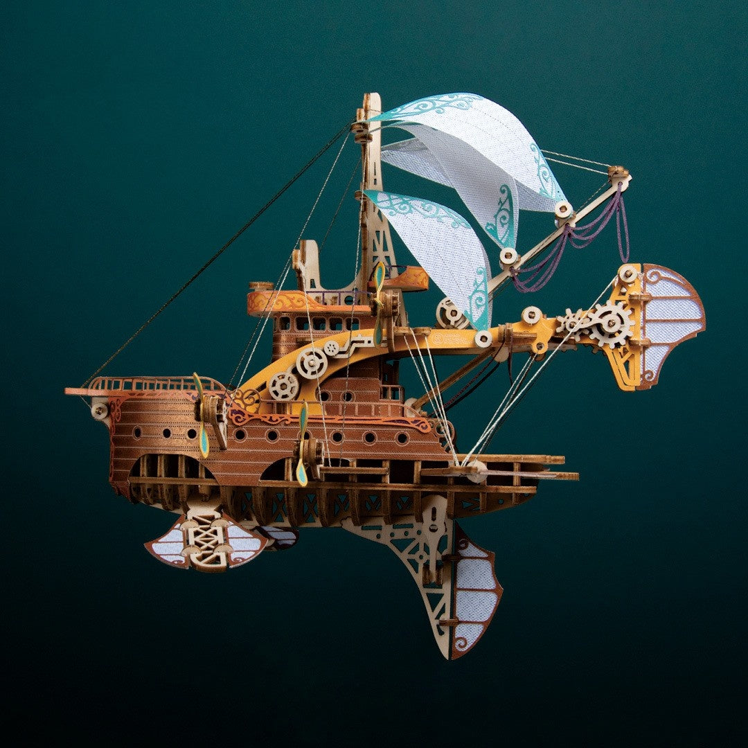 Wooden Puzzle Fantasy Spacecraft Model