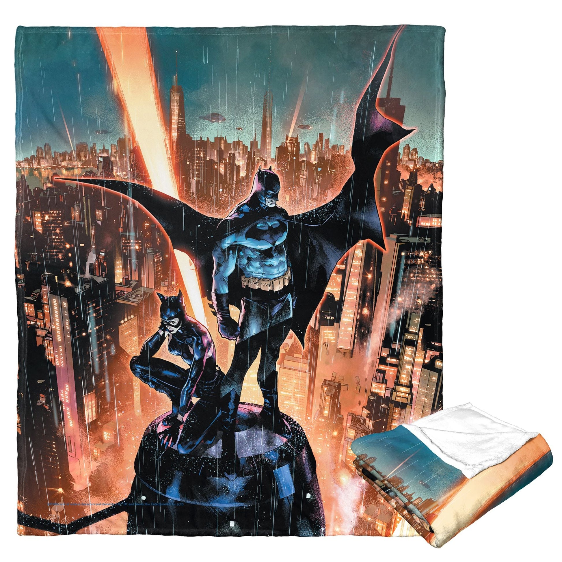 DC Comics Batman Silk Touch Throw Blanket, 50" x 60", Above the City