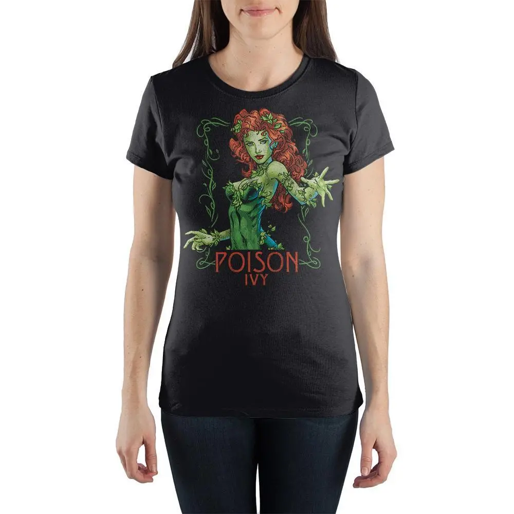 DC Comics Poison Ivy Women's Gray T-Shirt