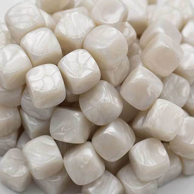 Pearl White Blank 16mm d6 - 