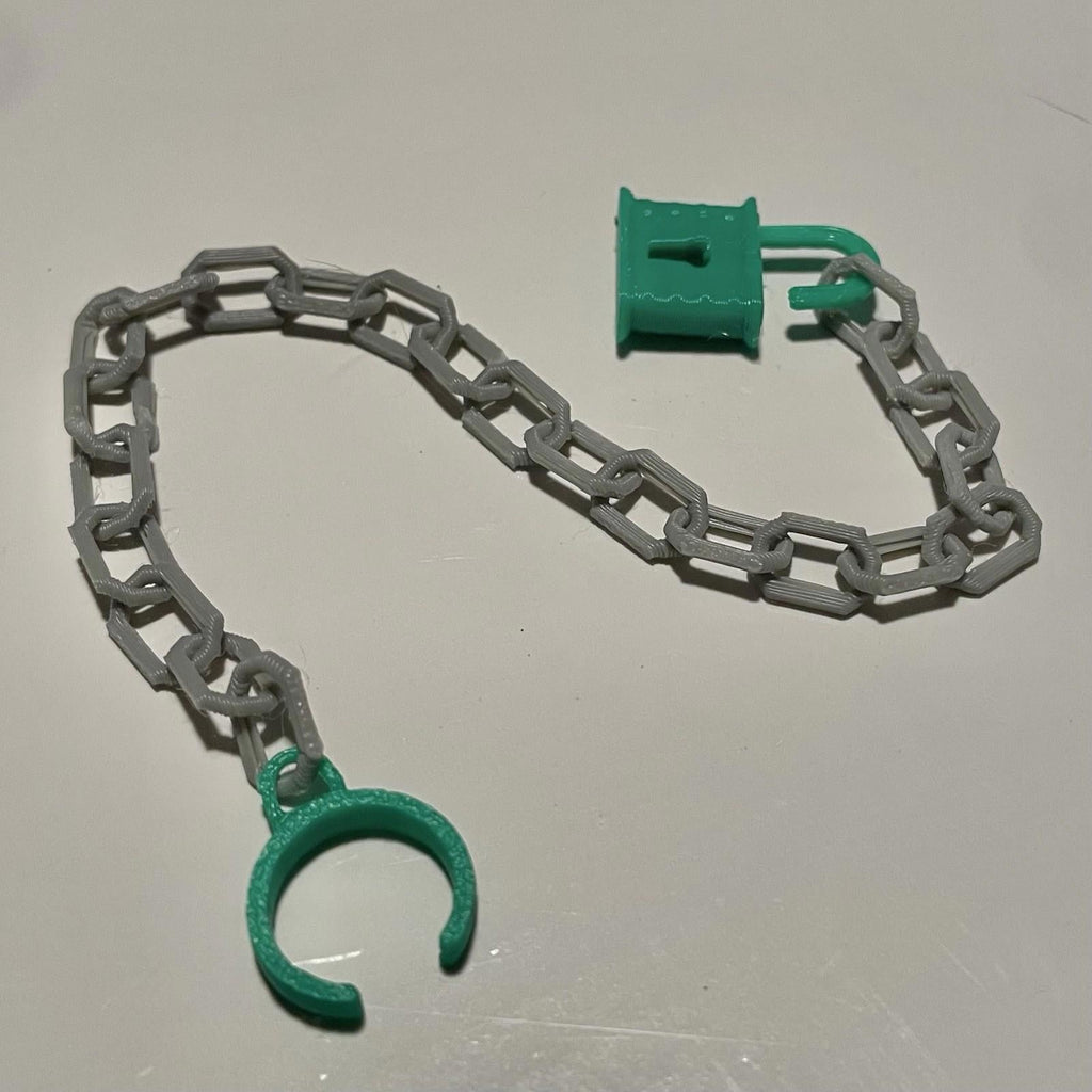 Vintage Masters of the Universe Dragon Blaster REPRO Padlock & Chain Cuffs MOTU