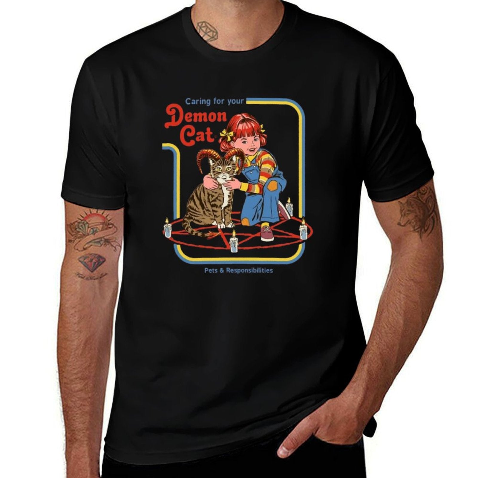 Caring For Your Demon Cat  Affordable Price T-Shirt
