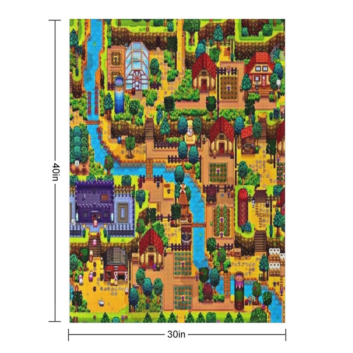 Stardew Valley Map Throw Blanket