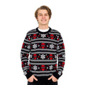 Deadpool Holiday Snow Stripes Ugly Christmas Sweater - XS
