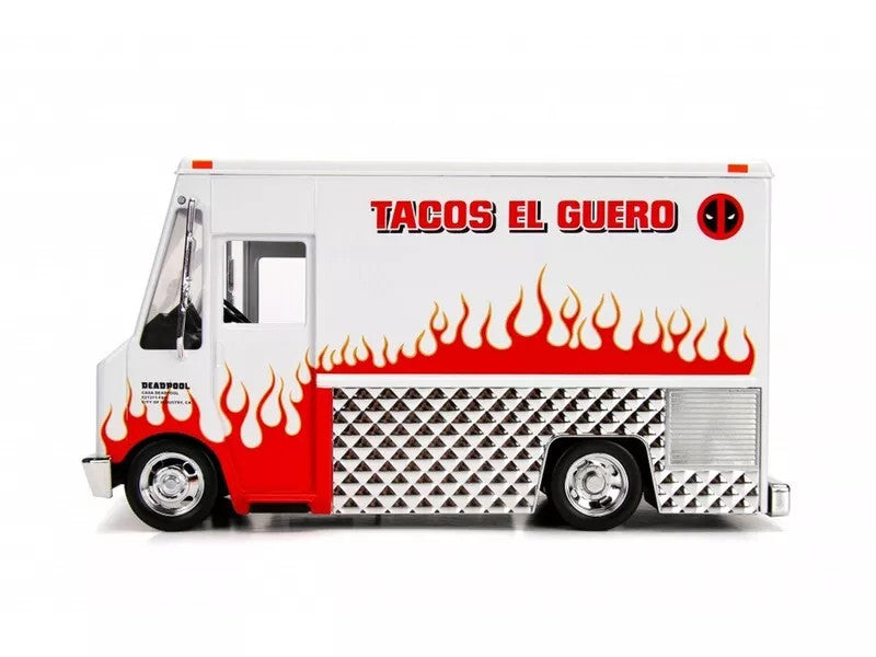 Deadpool Taco Truck with Deadpool Diecast Figurine "Marvel" Series 1/24 Diecast Model by Jada