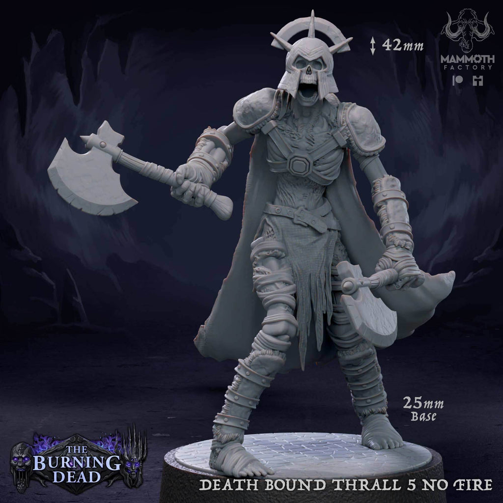 Death Bound Thrall: Sculpt 5 (Skeleton Commander, Regular or On Fire) - Regular Skeleton