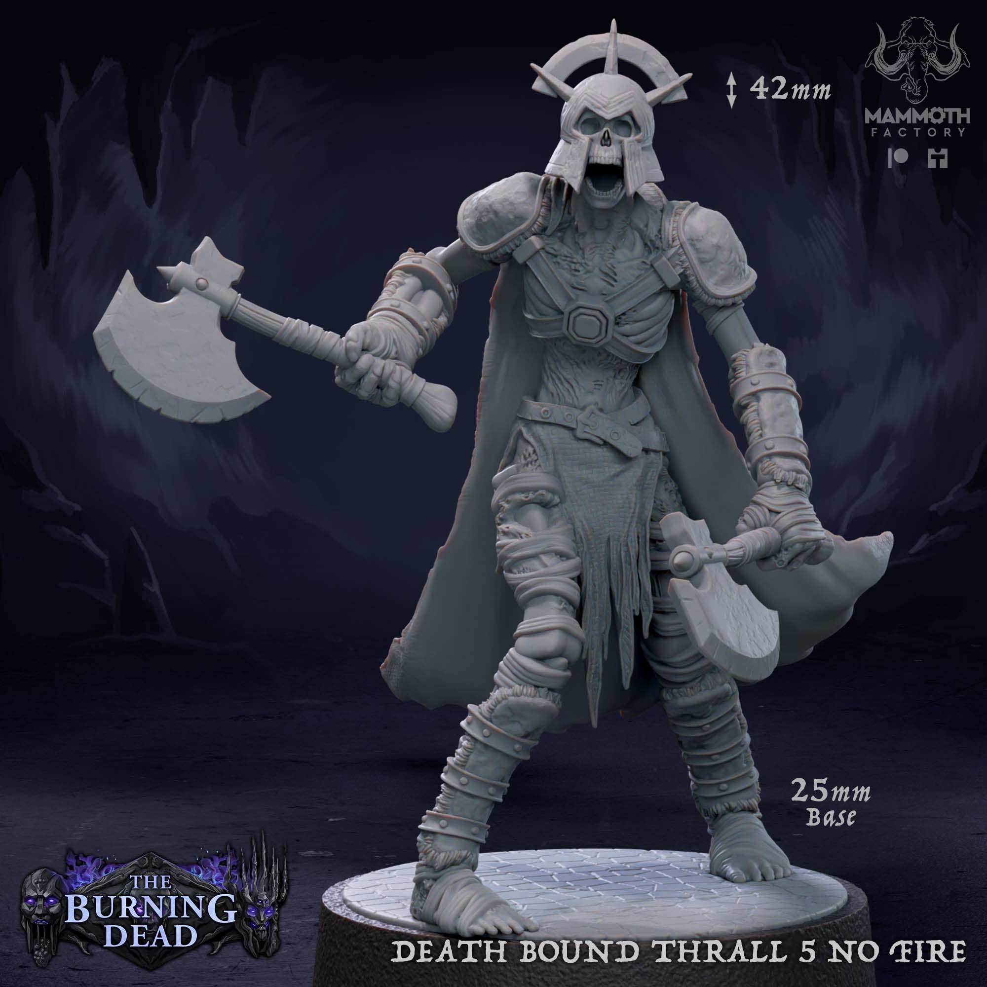 Death Bound Thrall: Sculpt 5 (Skeleton Commander, Regular or On Fire) - Regular Skeleton