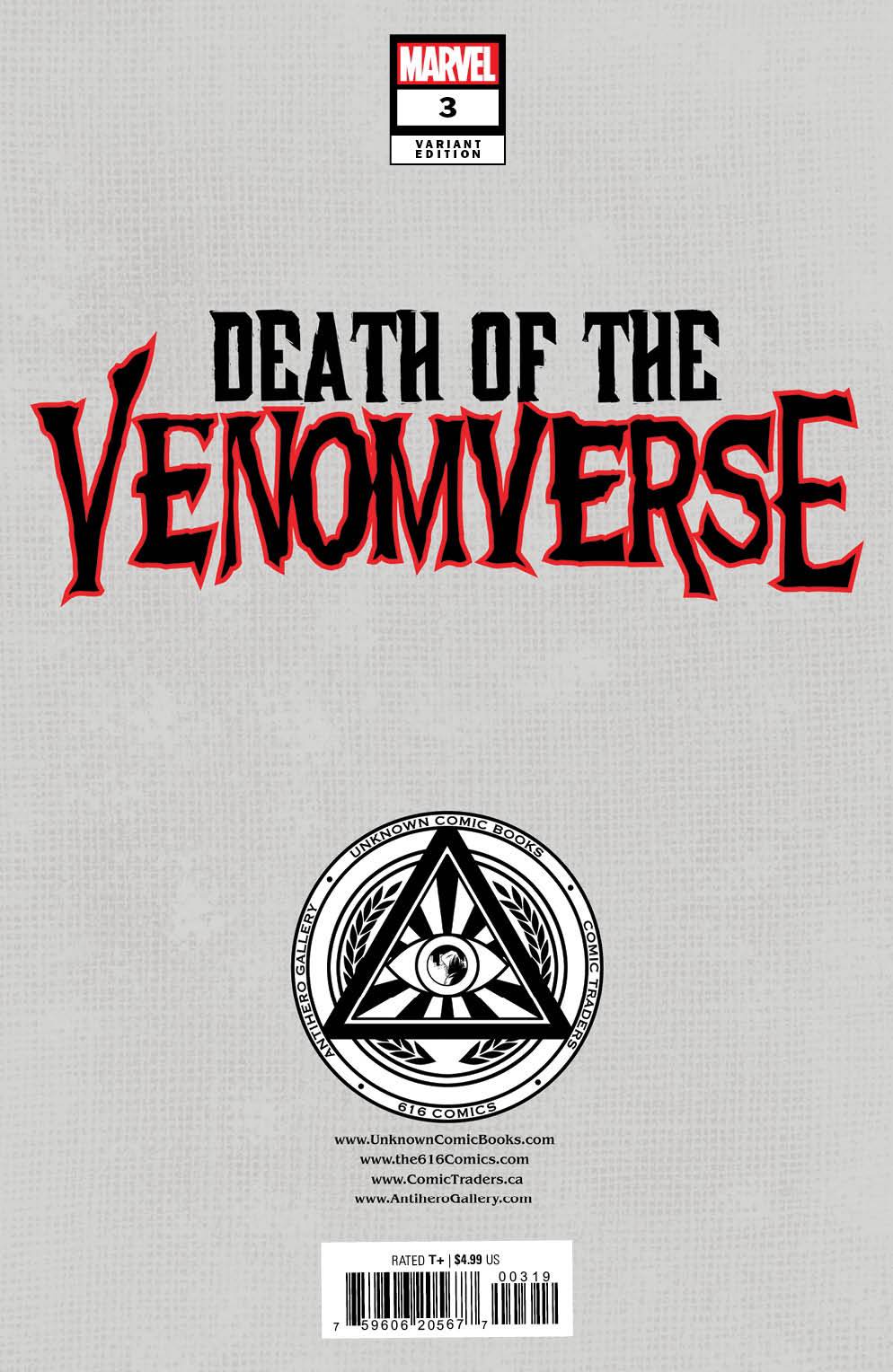 Death Of The Venomverse #3 Unknown Comics Inhyuk Lee Exclusive Var (08/30/2023)