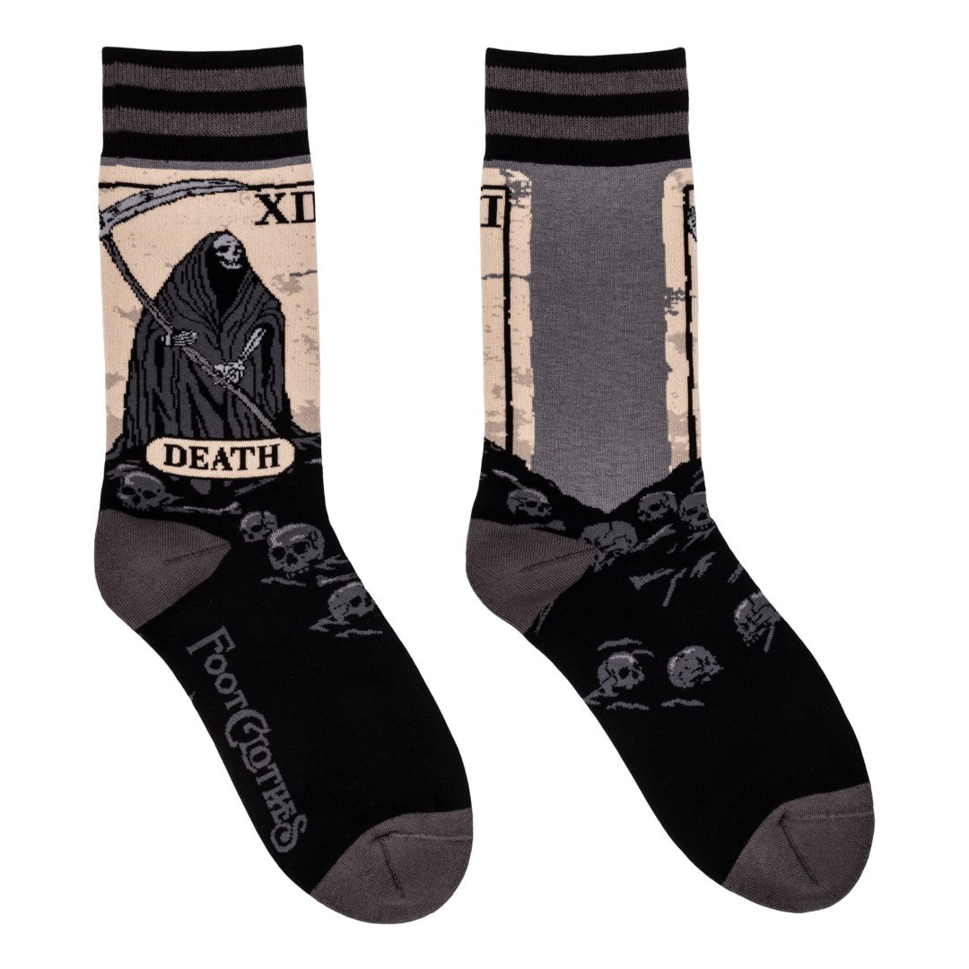 Death Tarot Card Crew Socks