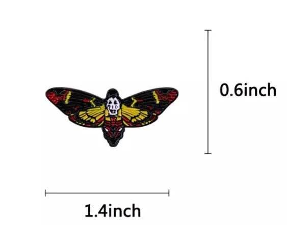 Deaths Head Moth Silence of the Lambs Enamel Pins Near Me - 