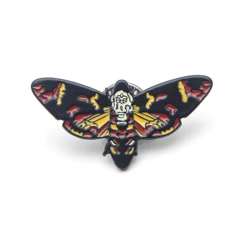 Deaths Head Moth Silence of the Lambs Enamel Pins small, durable, high quality accessories