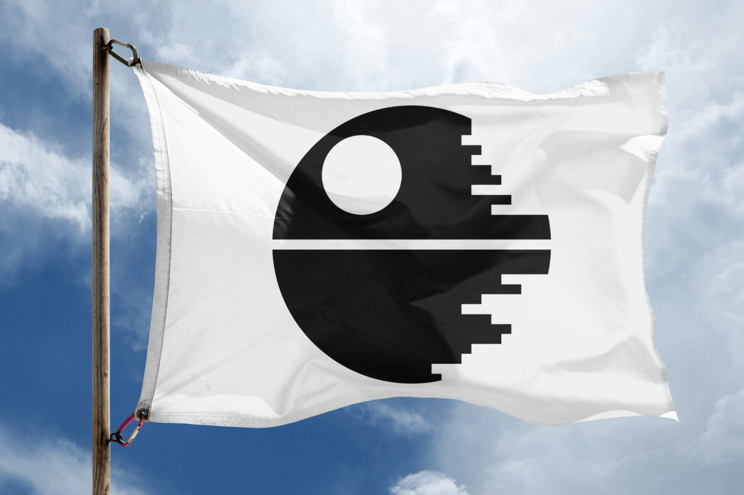 Star Wars Death Star Flag (White)