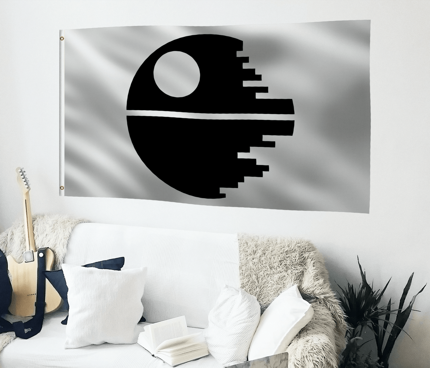 Star Wars Death Star Flag (White)