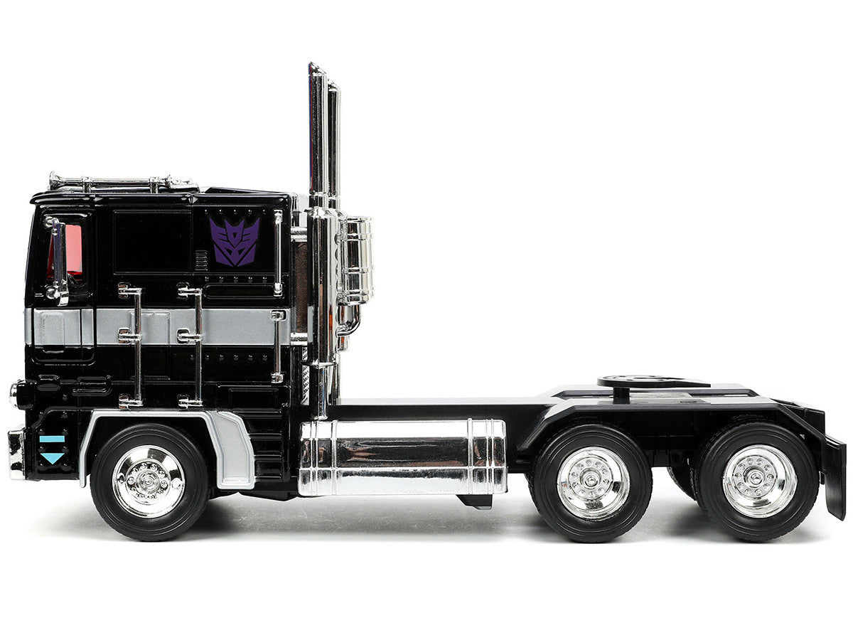 Decepticon Nemesis Prime with Robot on Chassis "Transformers" TV Series "Hollywood Rides" Series 1/24 Diecast Model by Jada