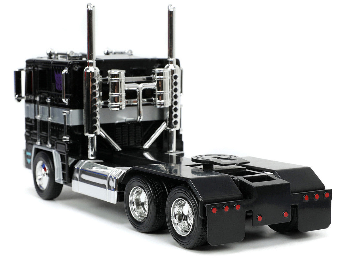 Decepticon Nemesis Prime with Robot on Chassis "Transformers" TV Series "Hollywood Rides" Series 1/24 Diecast Model by Jada