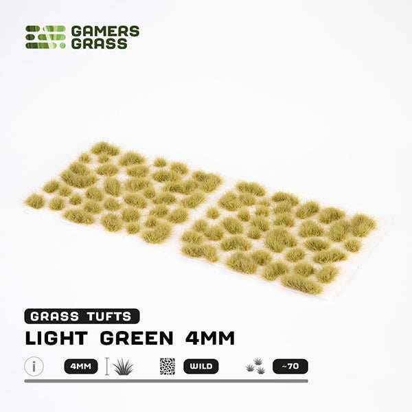 Gamers Grass Tufts: Light Green 4mm- Wild - 