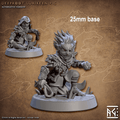 Deeproot Lurikeen Warrior (Base Sculpt C) - With Leaf Helmet / Stone / Sling