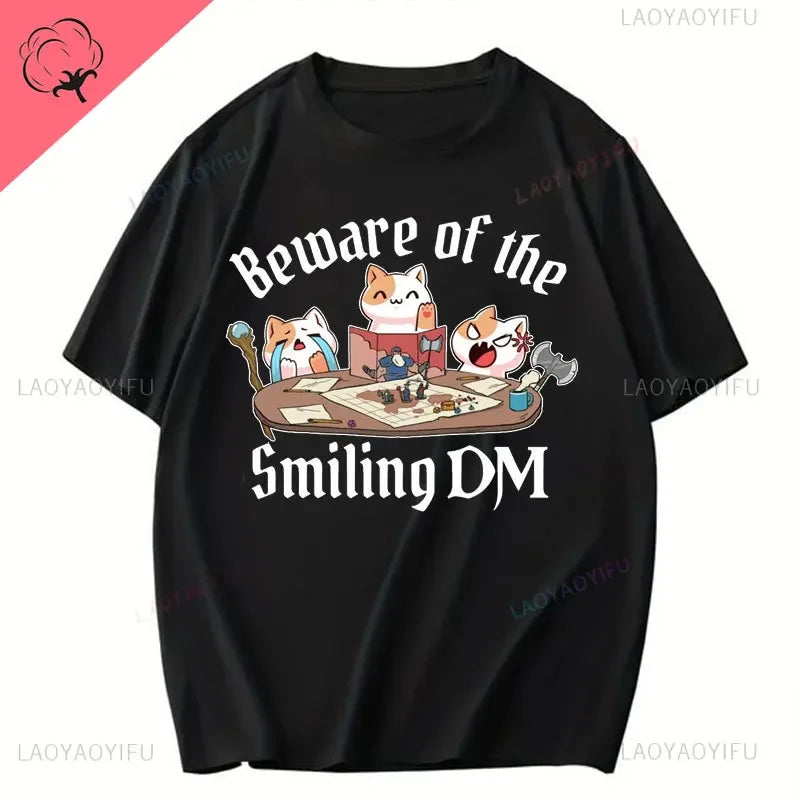 Definitely Not A Mimic T Shirt Cats Playing Dungeons and Dragons Present Funny DND Tshirt Summer Cotton Short-sleev Mans T-Shirt