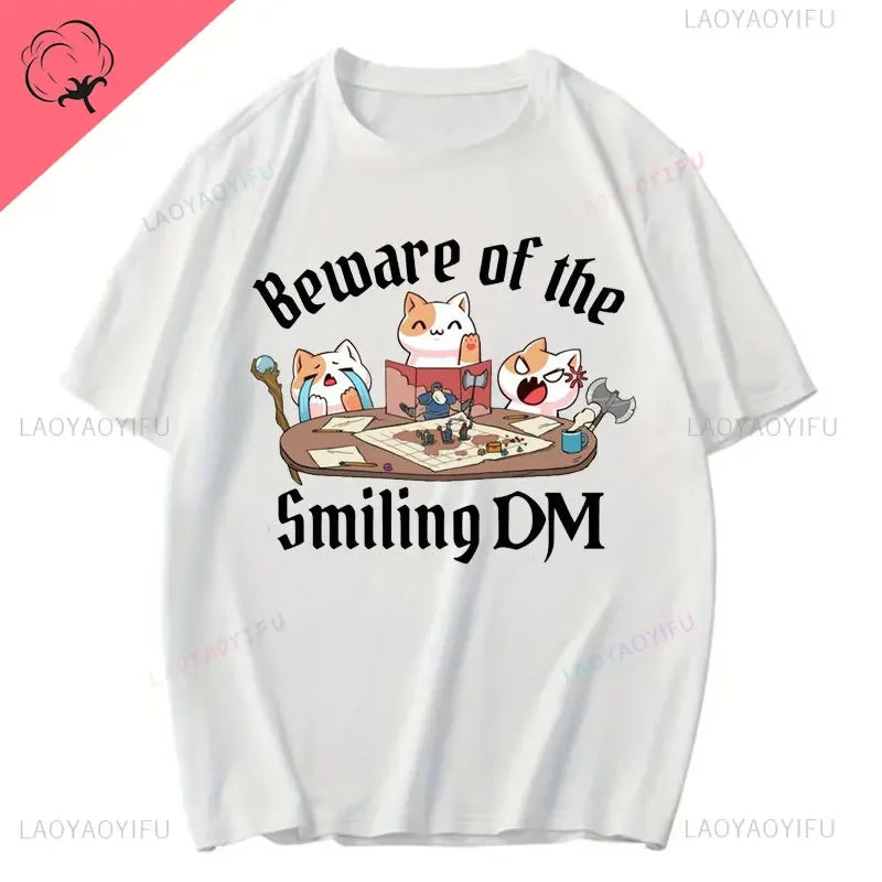 Definitely Not A Mimic T Shirt Cats Playing Dungeons and Dragons Present Funny DND Tshirt Summer Cotton Short-sleev Mans T-Shirt