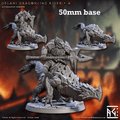 Delani Dragonling Rider: Sculpt A (Dwarven Dragonrider Cavalry Unit) - No Helmet / Spear