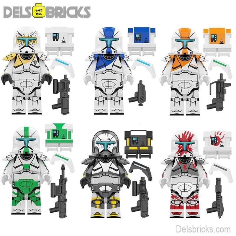 Delta Squad Commandos Set of 6 Lego Star Wars Minifigures Custom Toys - 