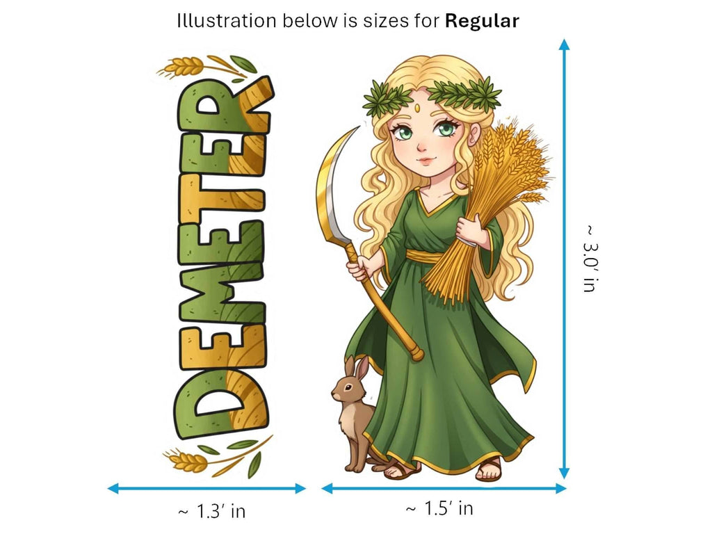 Demeter Sticker and Magnet – Horaia Mythkins™ – Greek Goddess of Harvest and Seasons | Waterproof & UV-Proof - Sticker / Regular