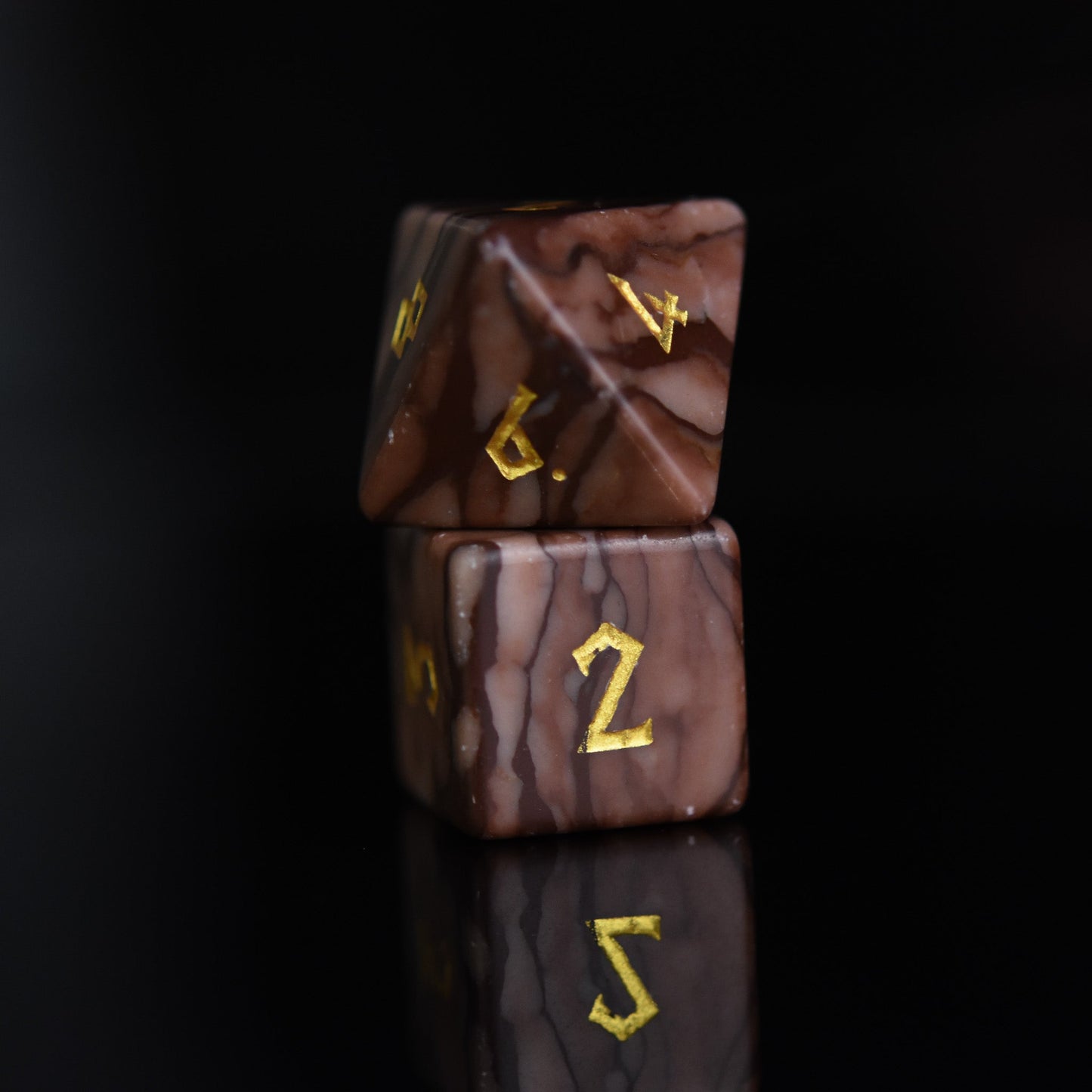 Desert Jasper Stone Dice Set