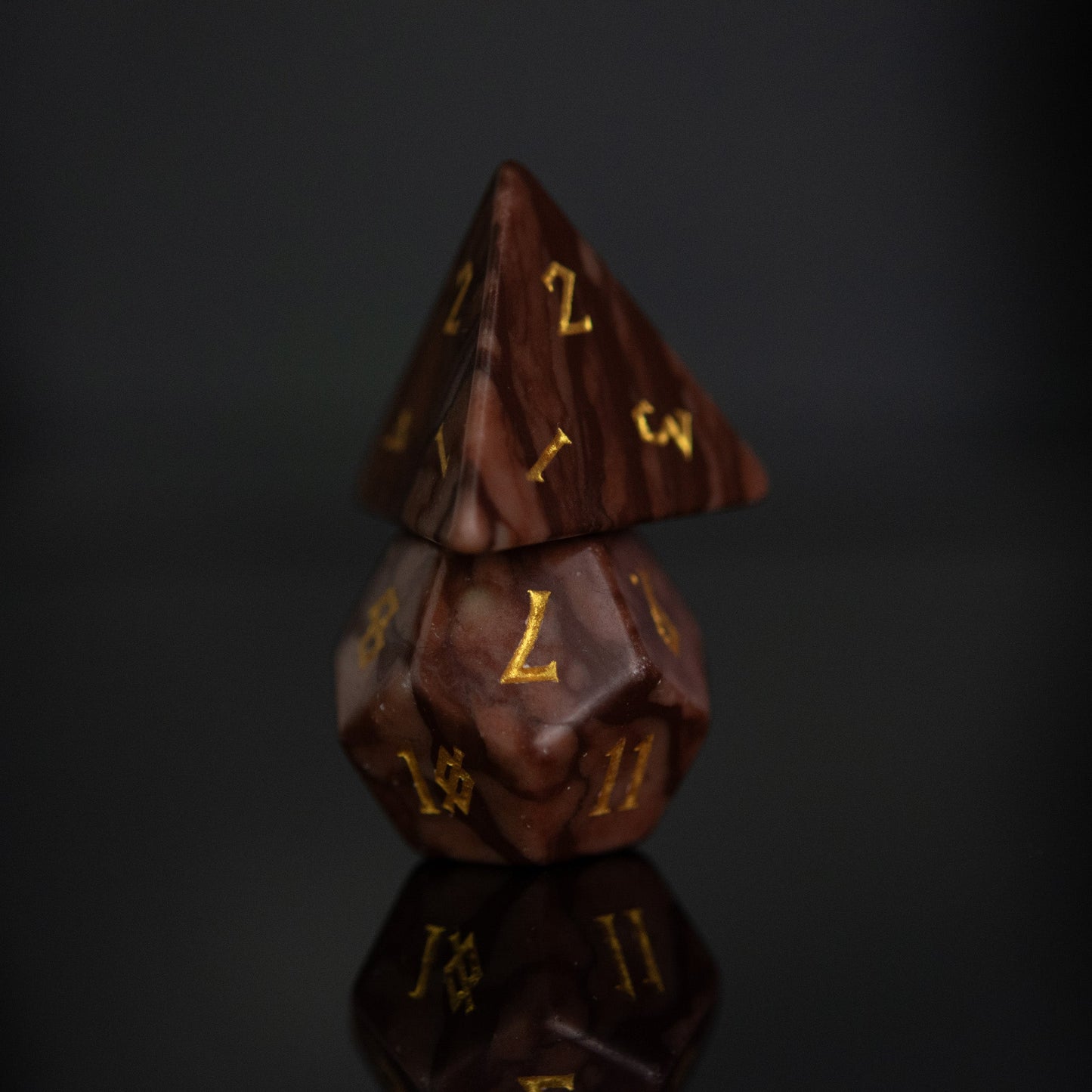 Desert Jasper Stone Dice Set