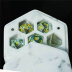 Resin Hexagon Box for Dnd Dice Case (White & Black） - 