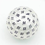 Silver Metal d100 w/ Purple Numbers Dungeons and Dragons RPG - 