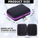 Dice Collection - DND Dice Set Storage Box + Zippered Dice Case + Logo Badge