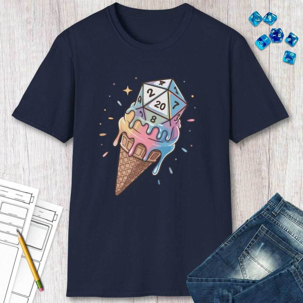 Dice Cream DnD Shirt - Navy / S