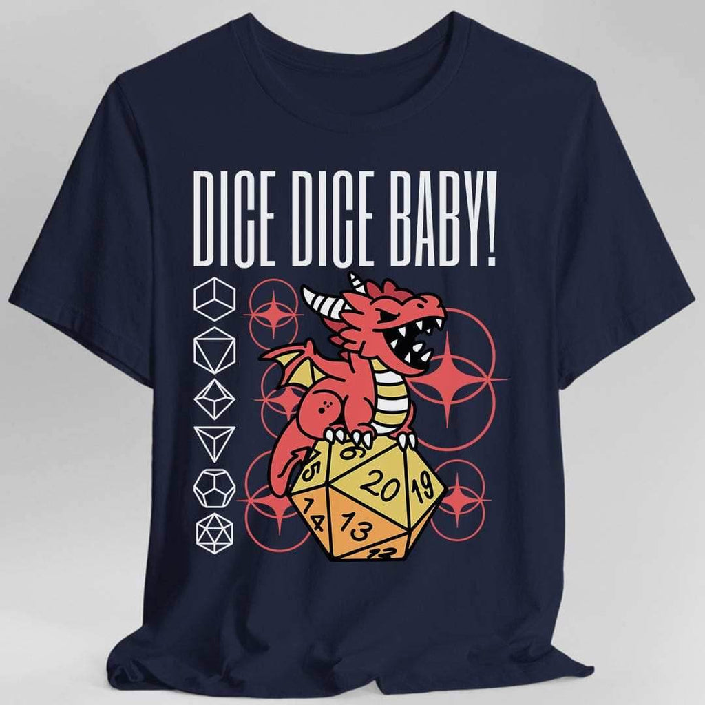 Dice Dice Baby D&D Shirt - Navy / S